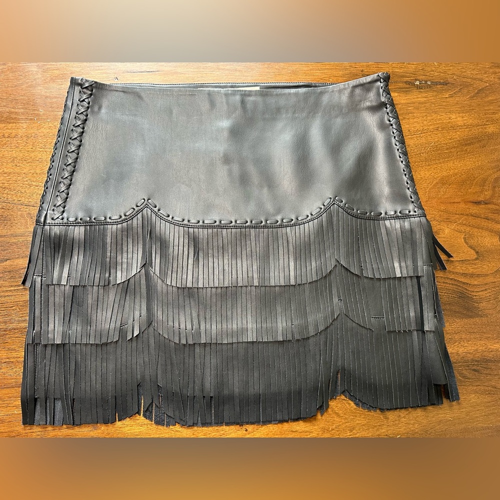 Idyllwind Leather Fringe Skirt- SEE DESCRIPTION